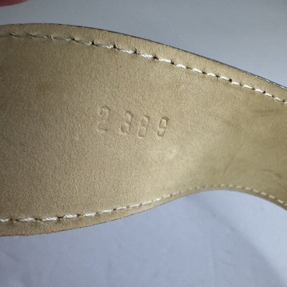 Western Leatherock Cowgirl Tan Belt Rhinestones Bling Crystals Pearl Western L main image 5